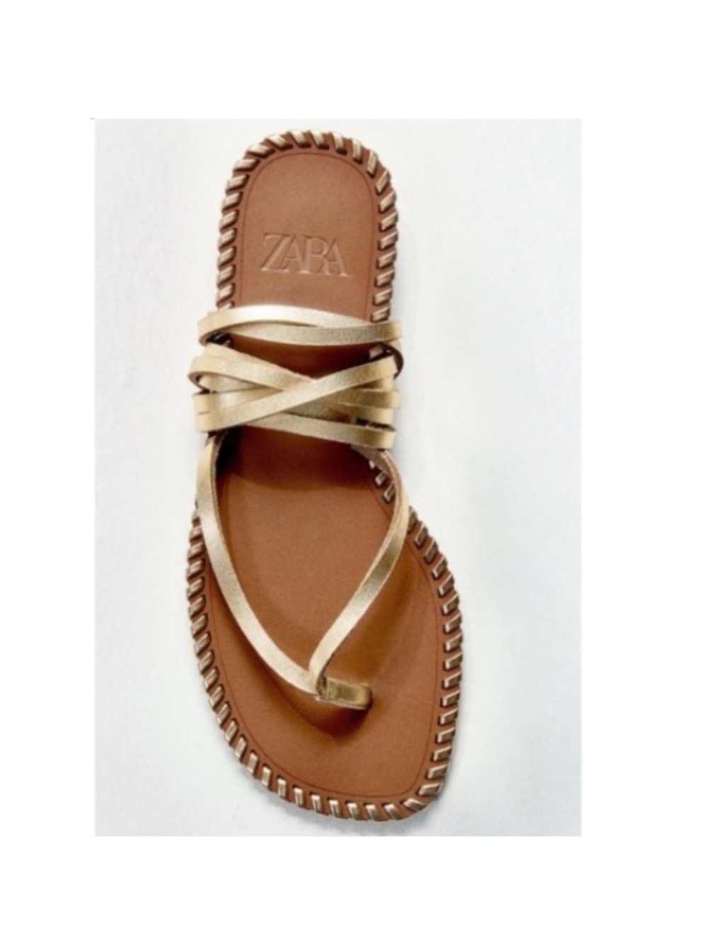 ZARA gold wrap sandals